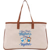 a canvas tote bag with a mother's day message