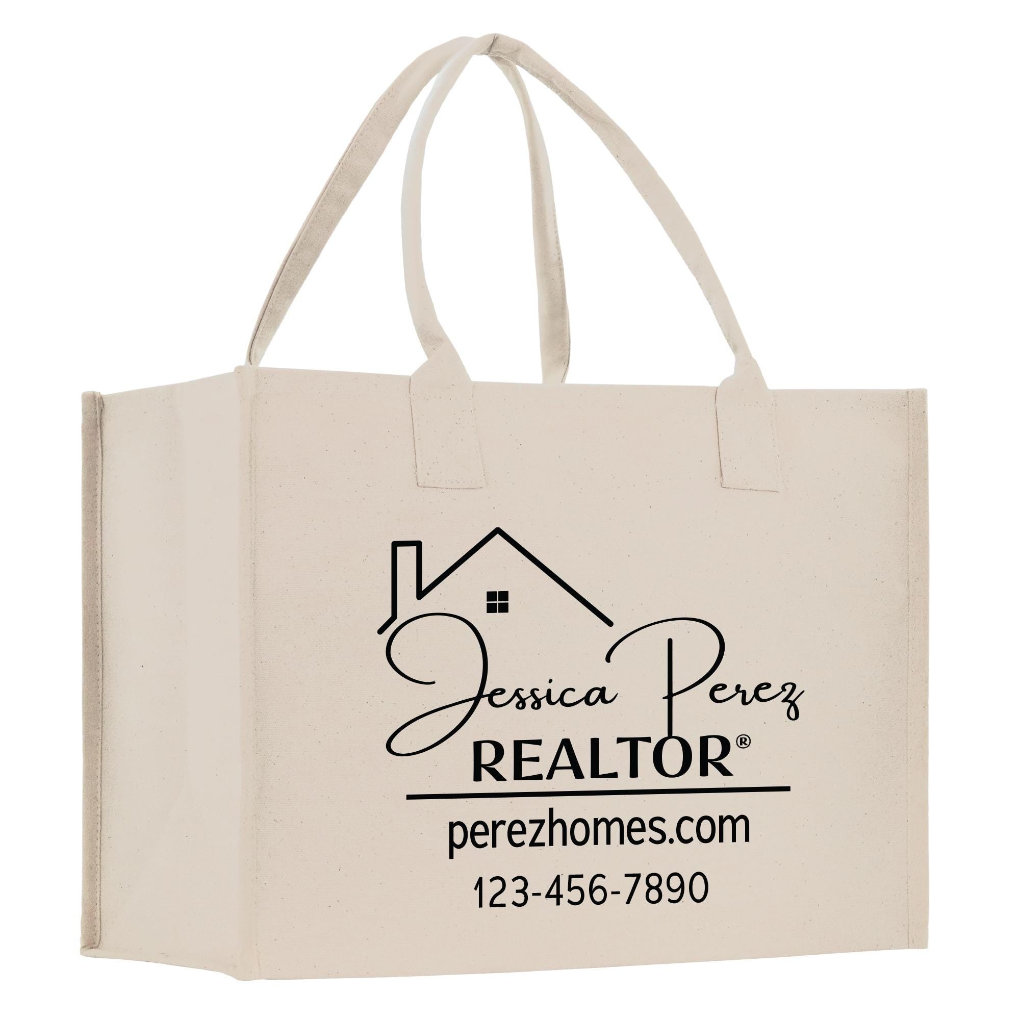 a white shopping bag with a logo on it