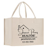 a white shopping bag with a logo on it