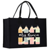 a black shopping bag with the words mrs brown on it