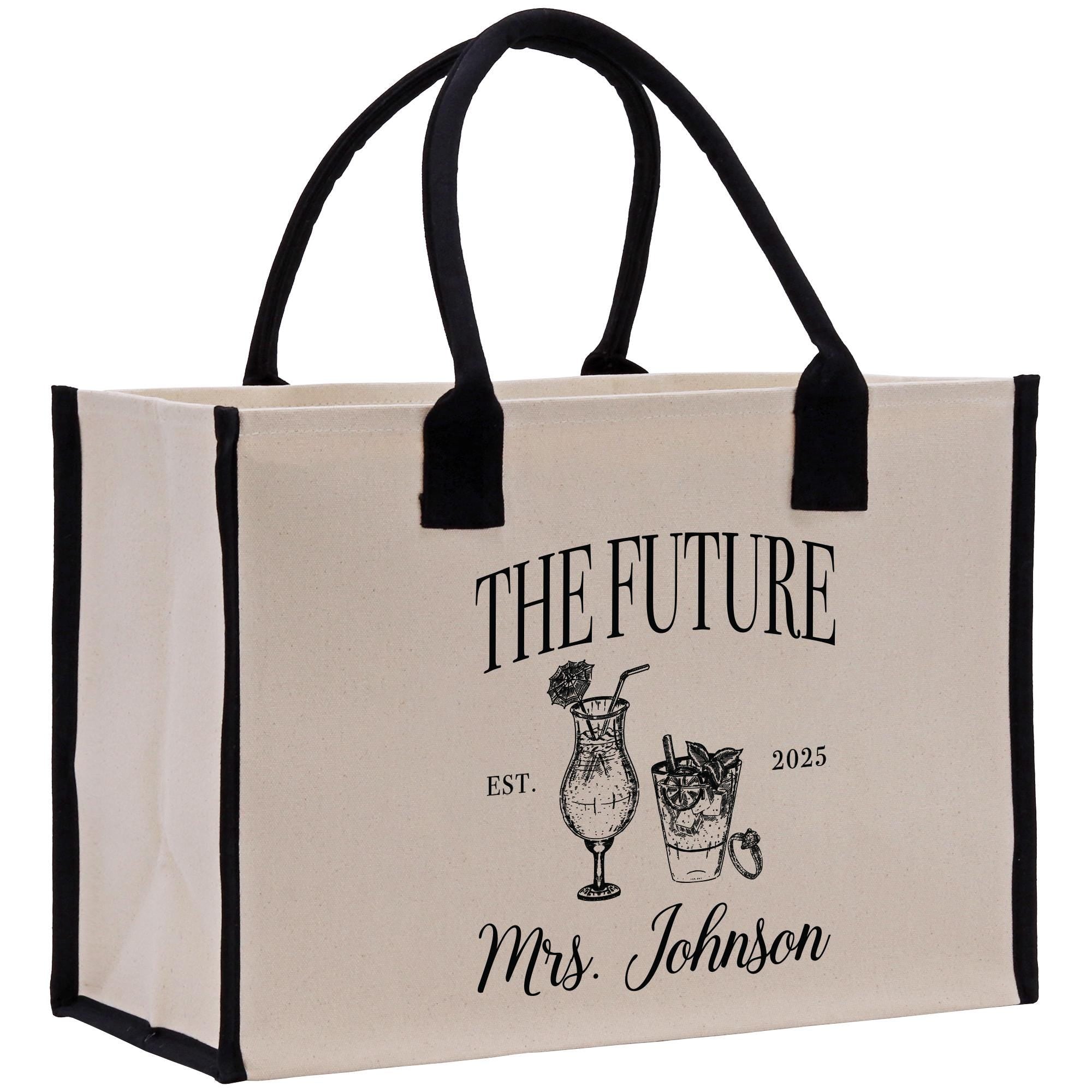 a tote bag with a picture of a cocktail glass