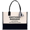 a white and black bag with a black handle