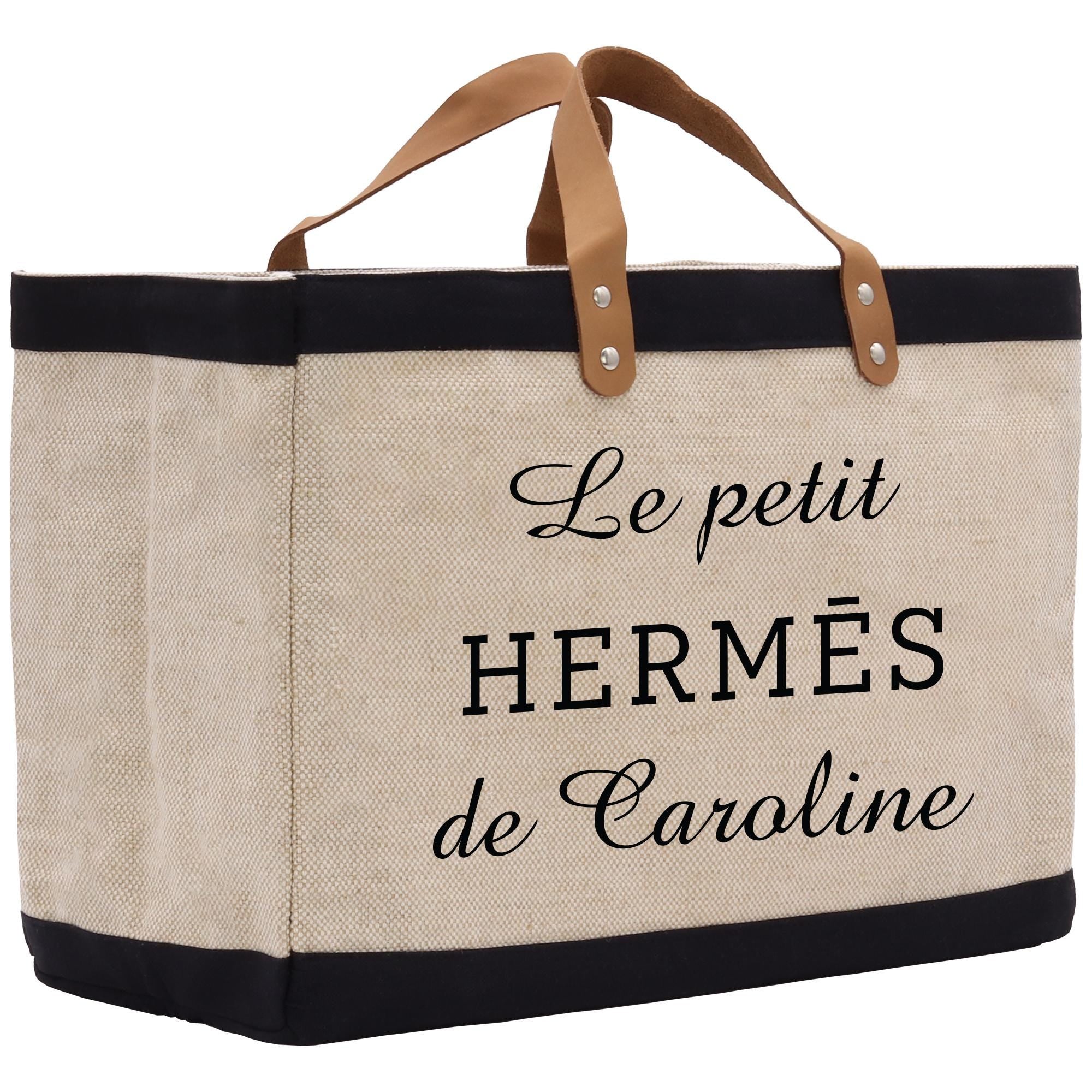 a canvas bag with french words on it