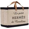 a canvas bag with french words on it