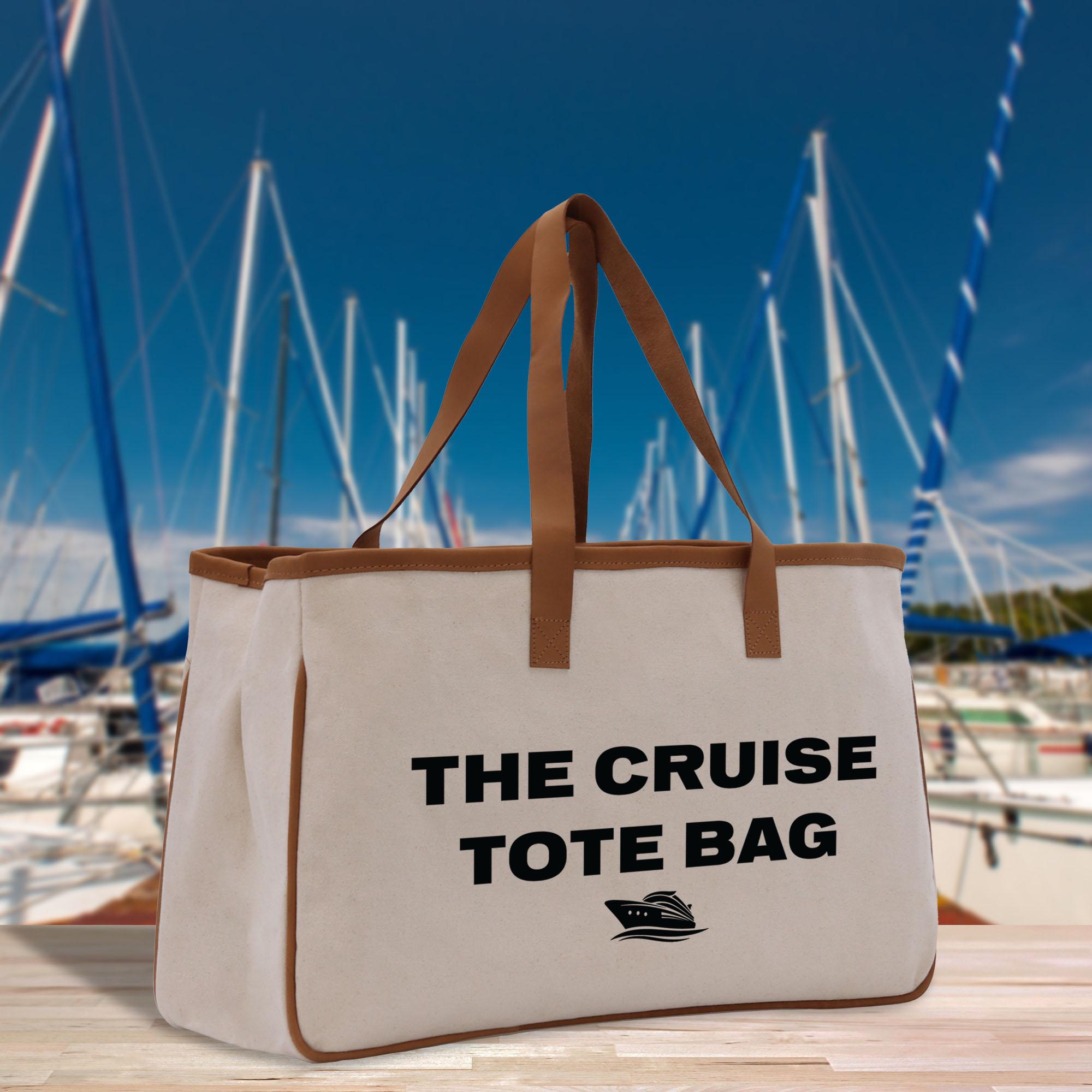 a bag that says the cruise tote bag on it