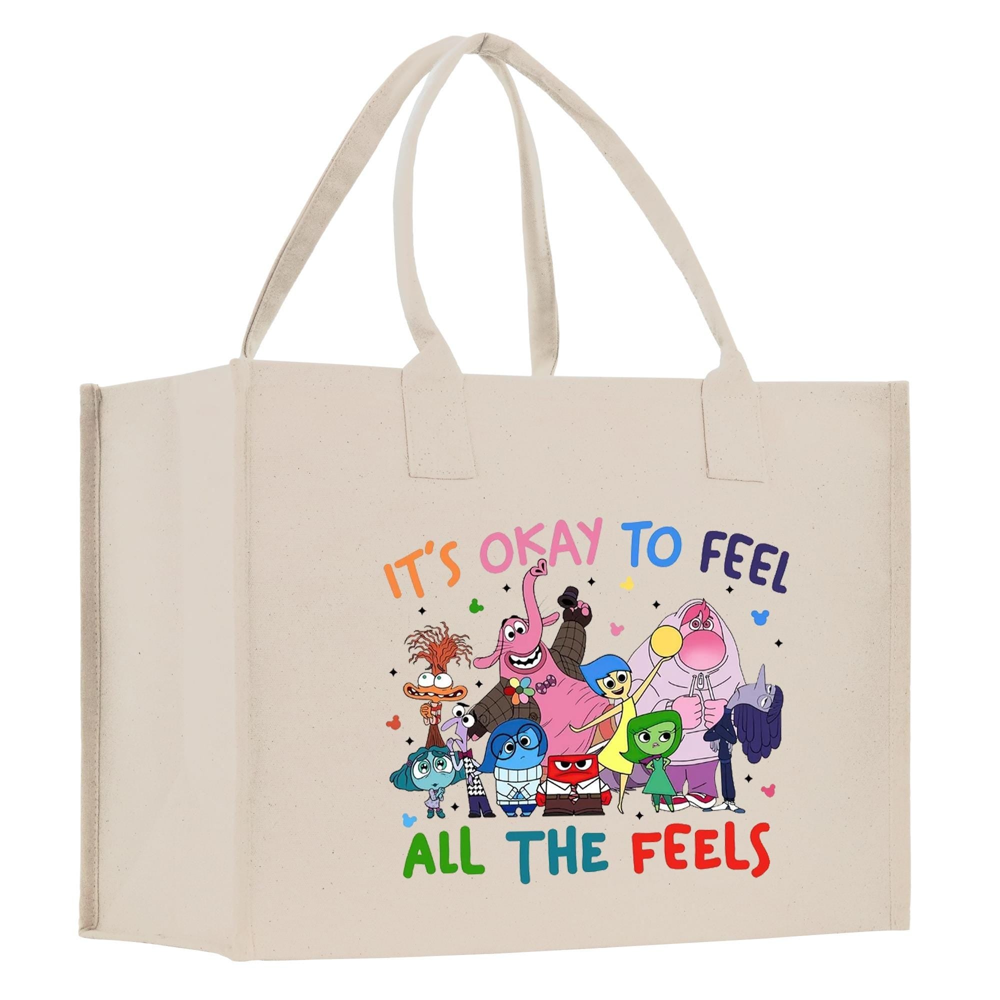 a white shopping bag with the words it&#39;s okay to feel all the feels