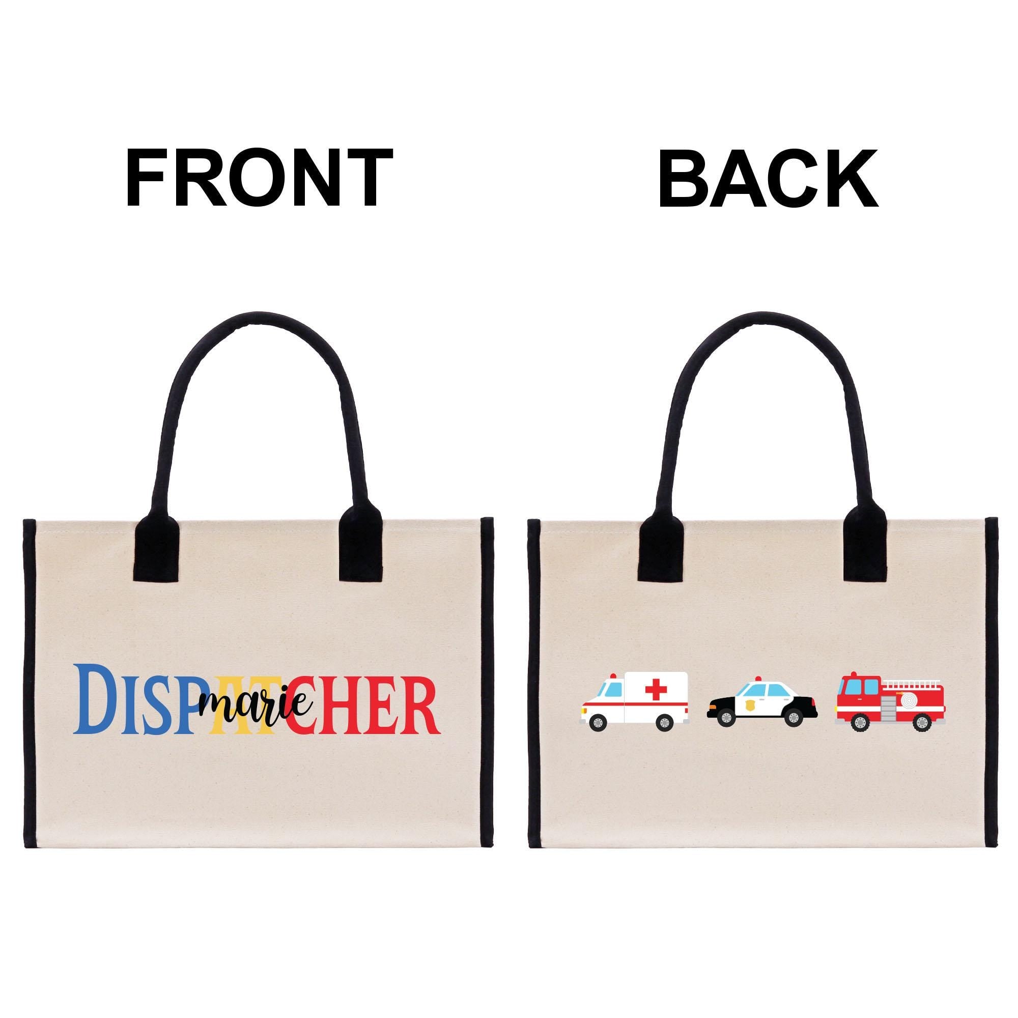 two shopping bags with different logos on them