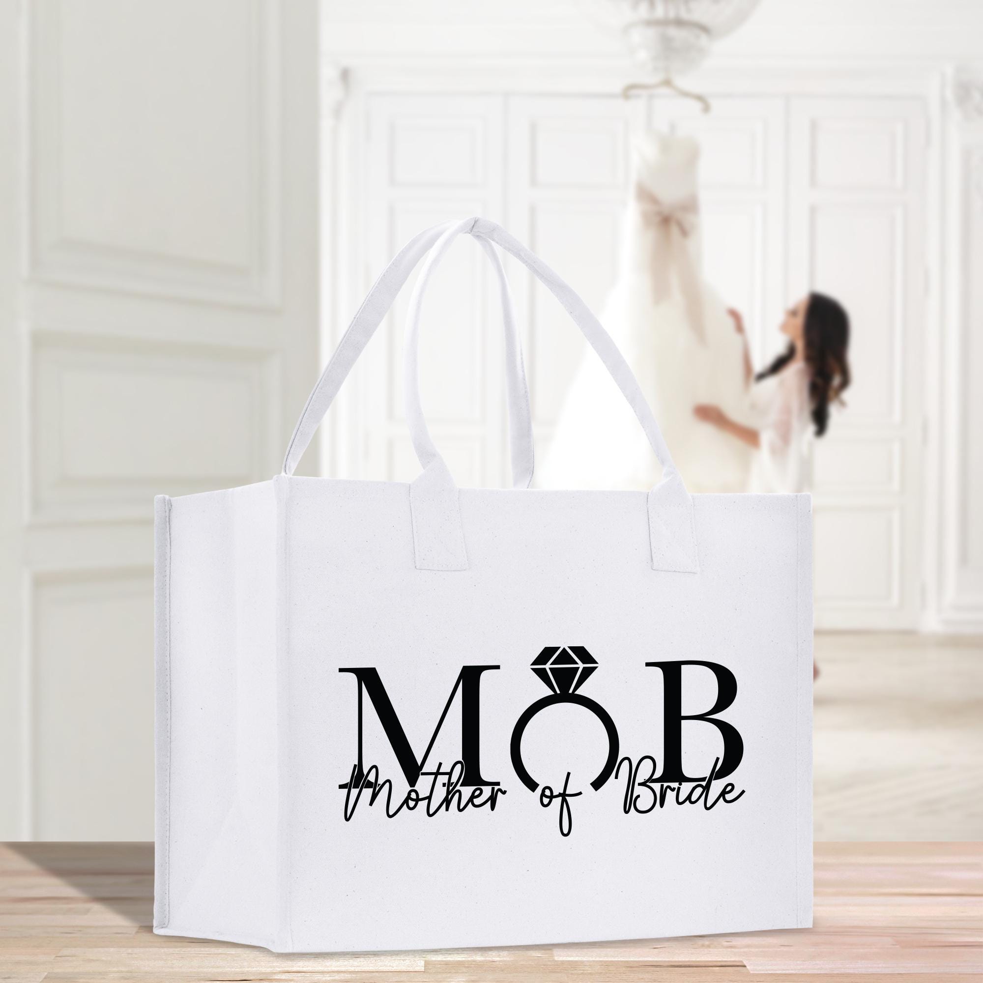 a white bag with the word mob written on it