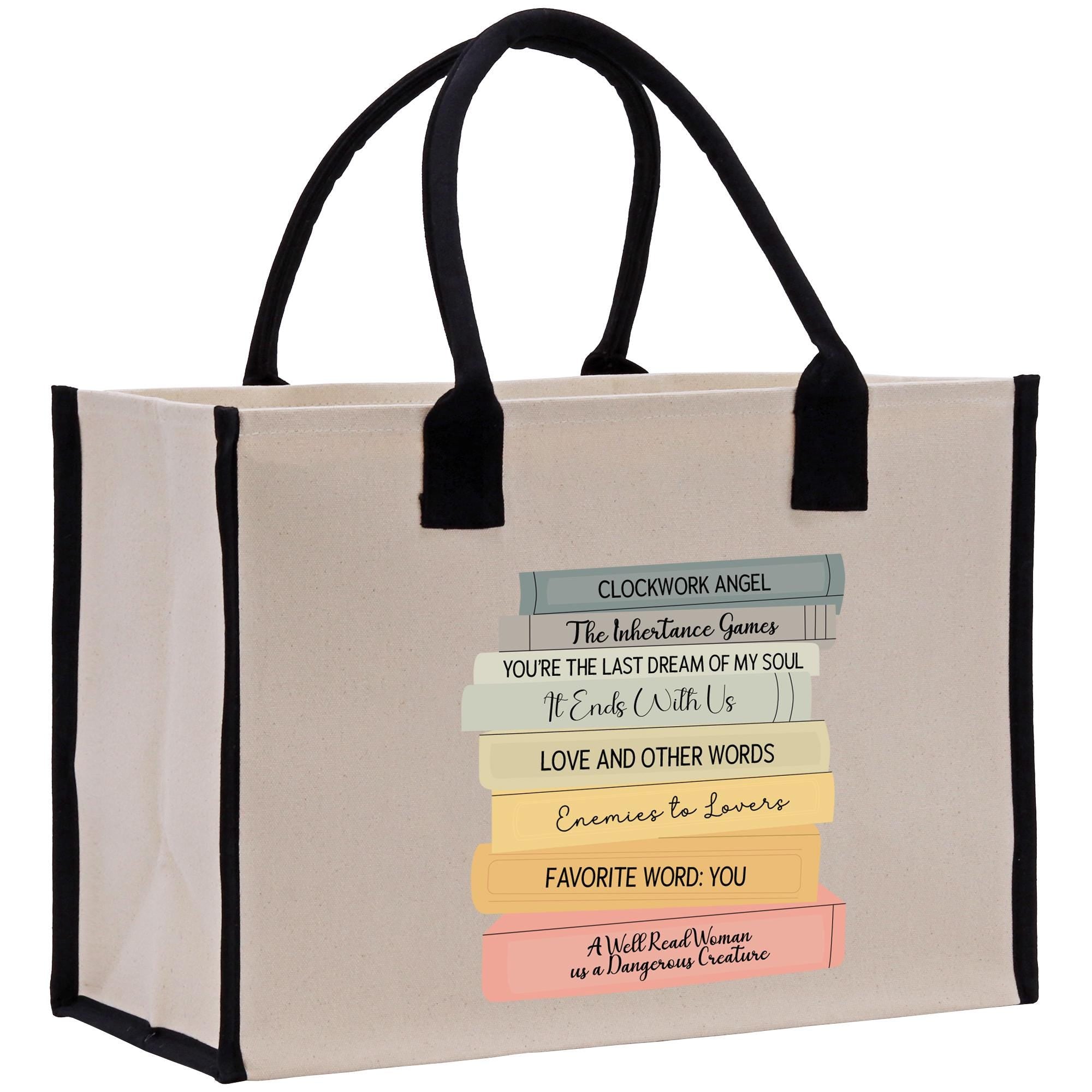 a book bag with a stack of books on it