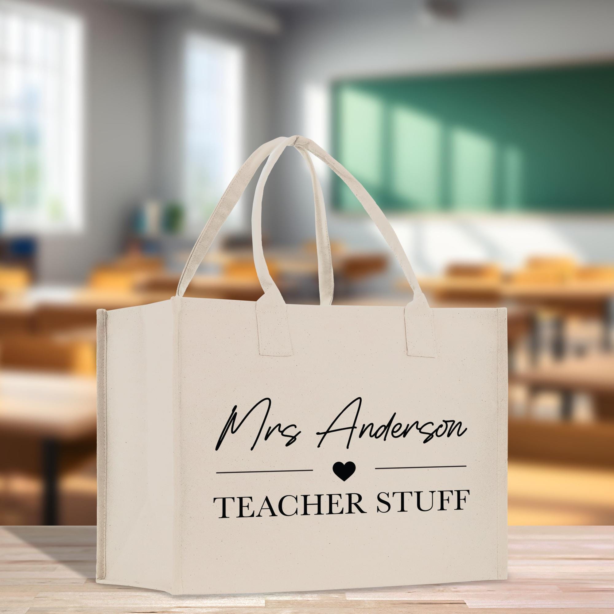 a white bag sitting on top of a wooden table