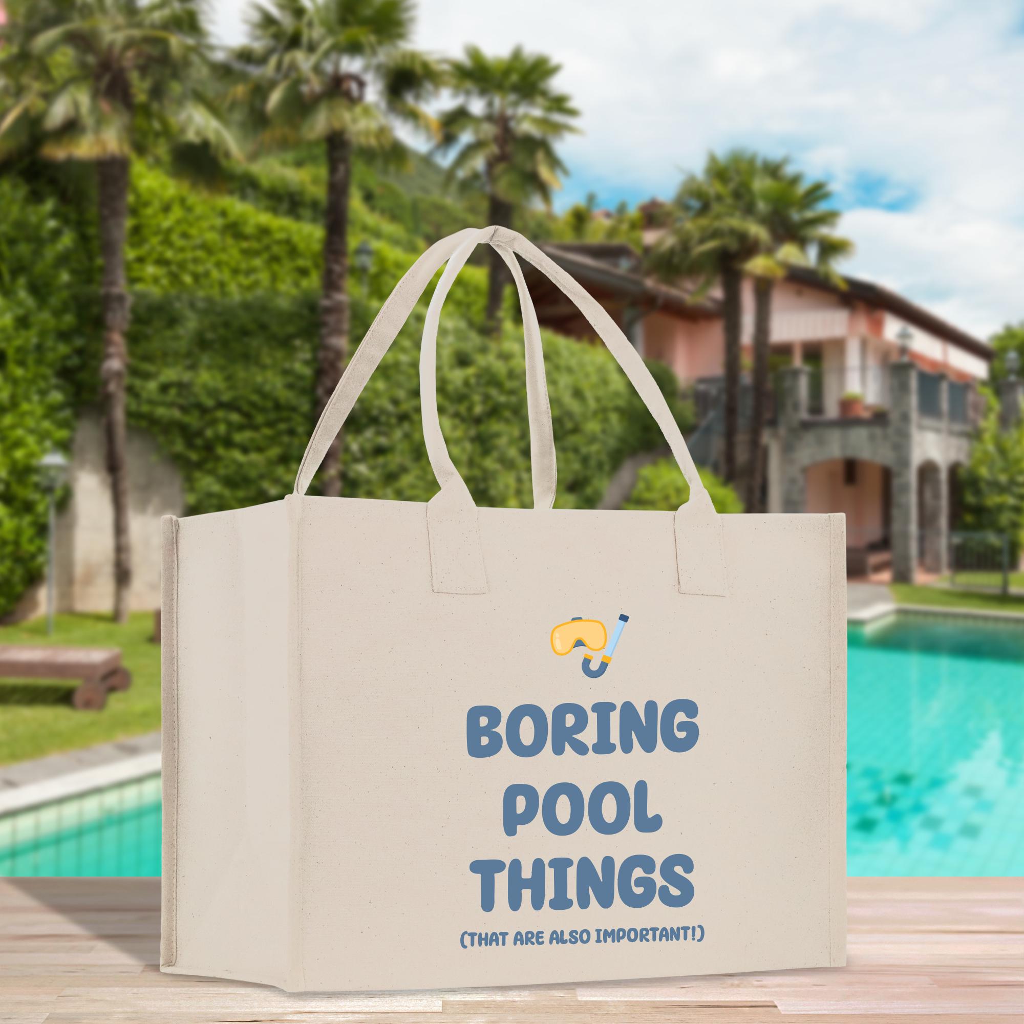a white shopping bag sitting on top of a wooden table