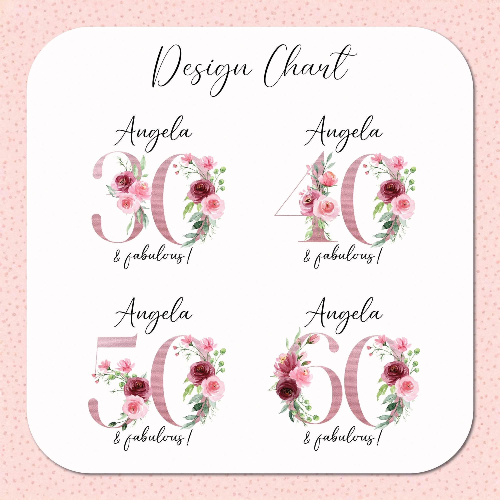 a table number with pink flowers on it