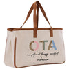 a tote bag with a leopard print on it