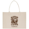 a tote bag with a picture of a horse drawn carriage