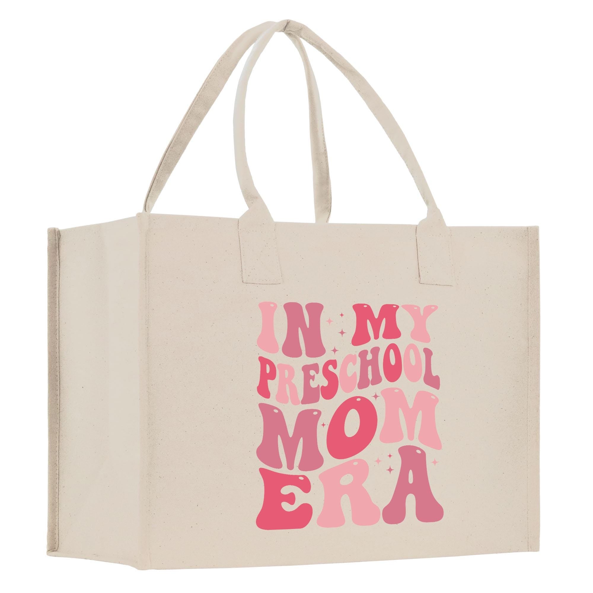a shopping bag with the words in my pres hol mom era on it