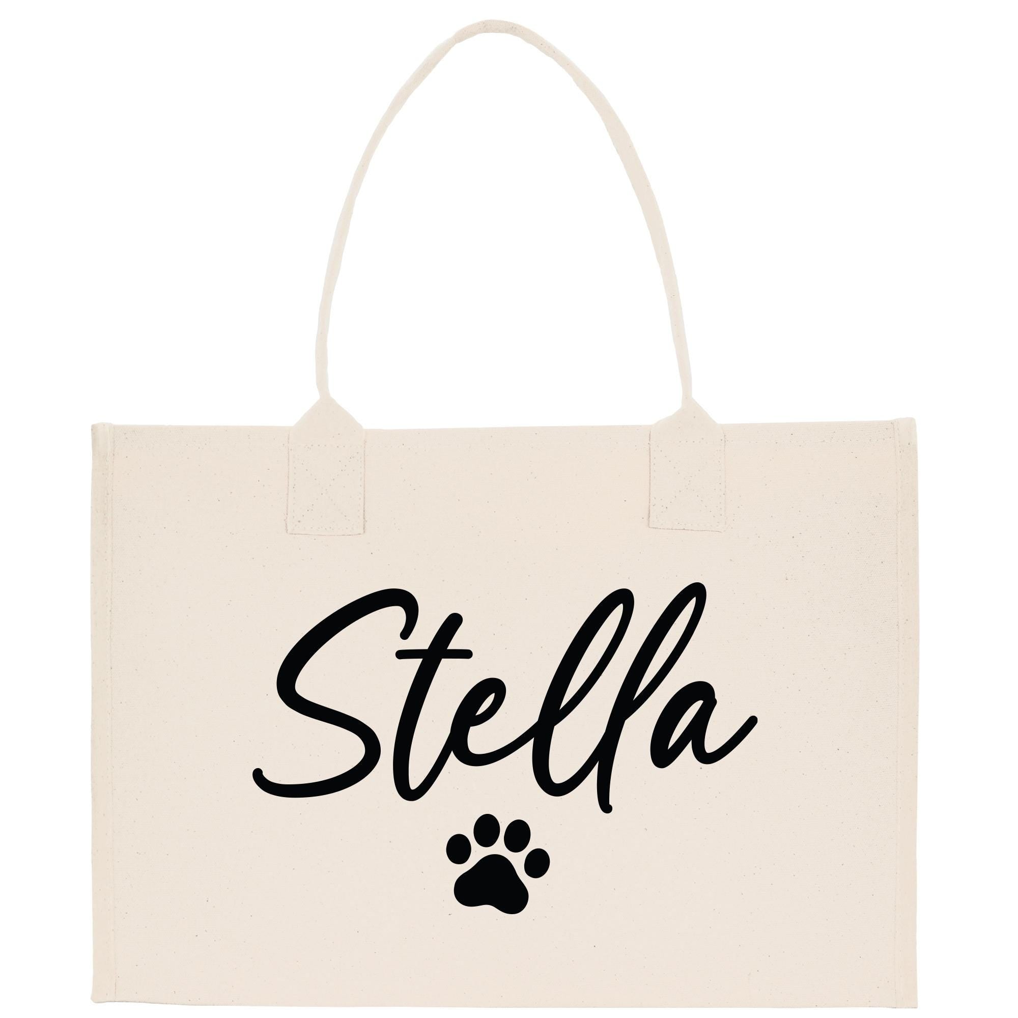 a white bag with a dog&#39;s paw on it