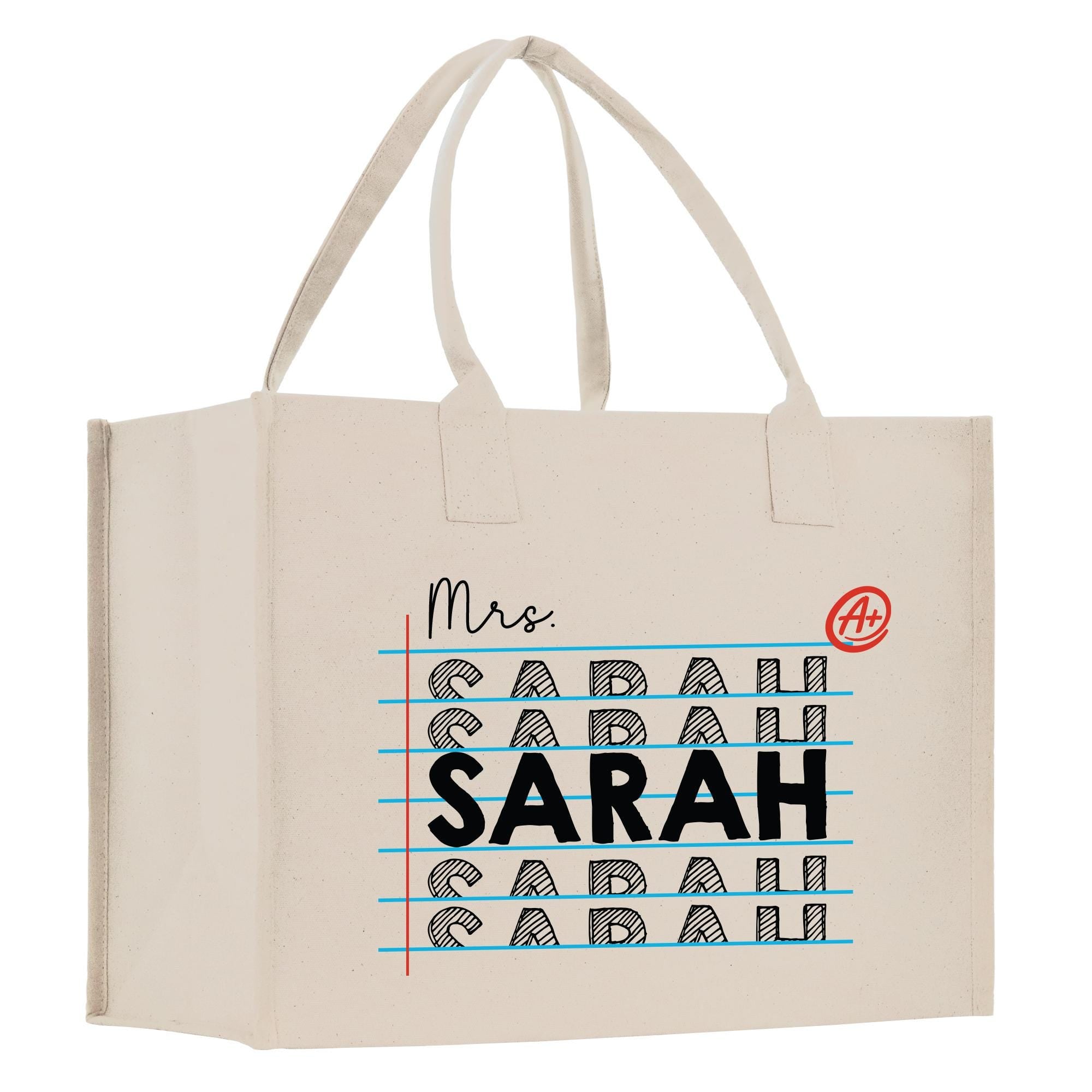 a white bag with the words mr and mrs on it