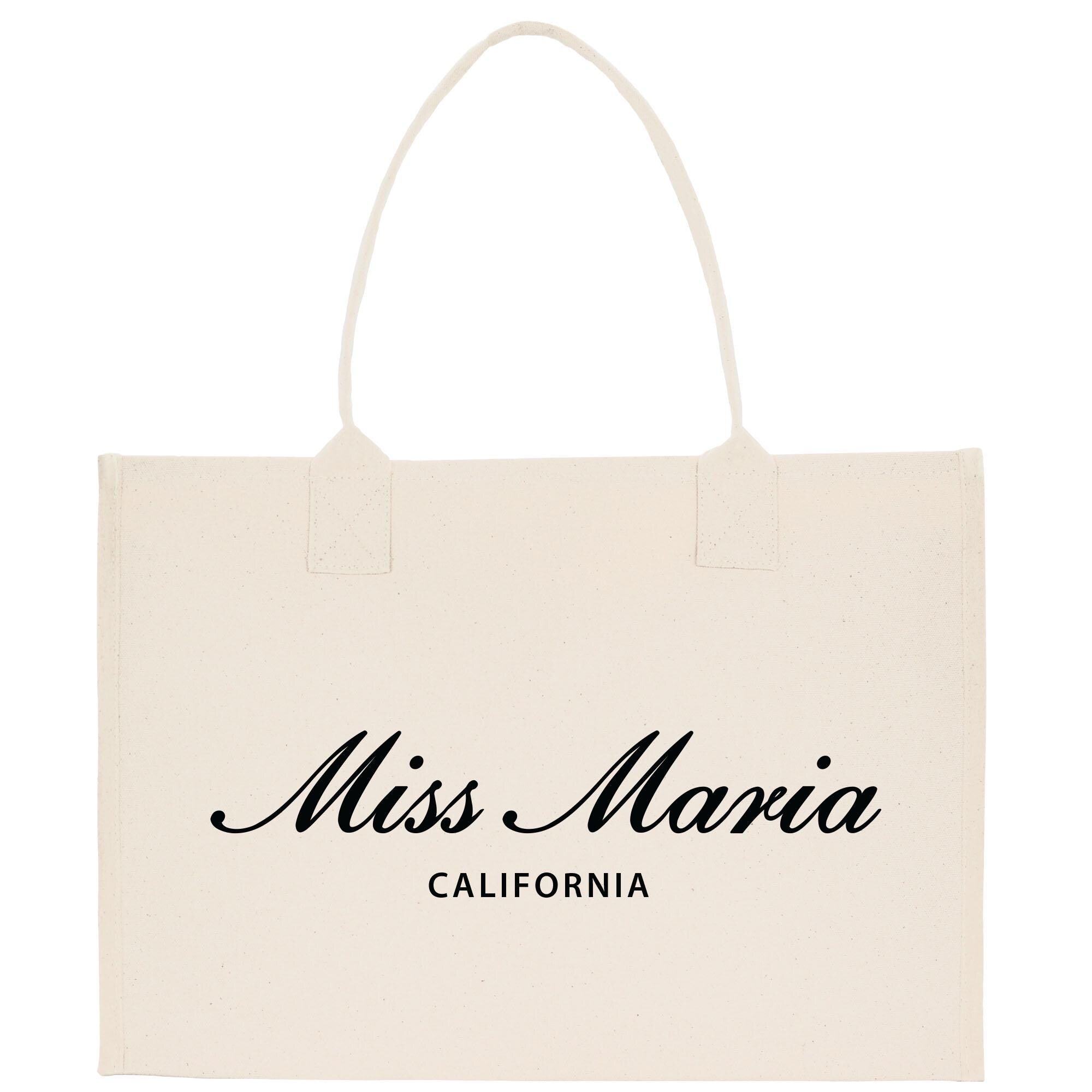 a white shopping bag with the word miss marina on it