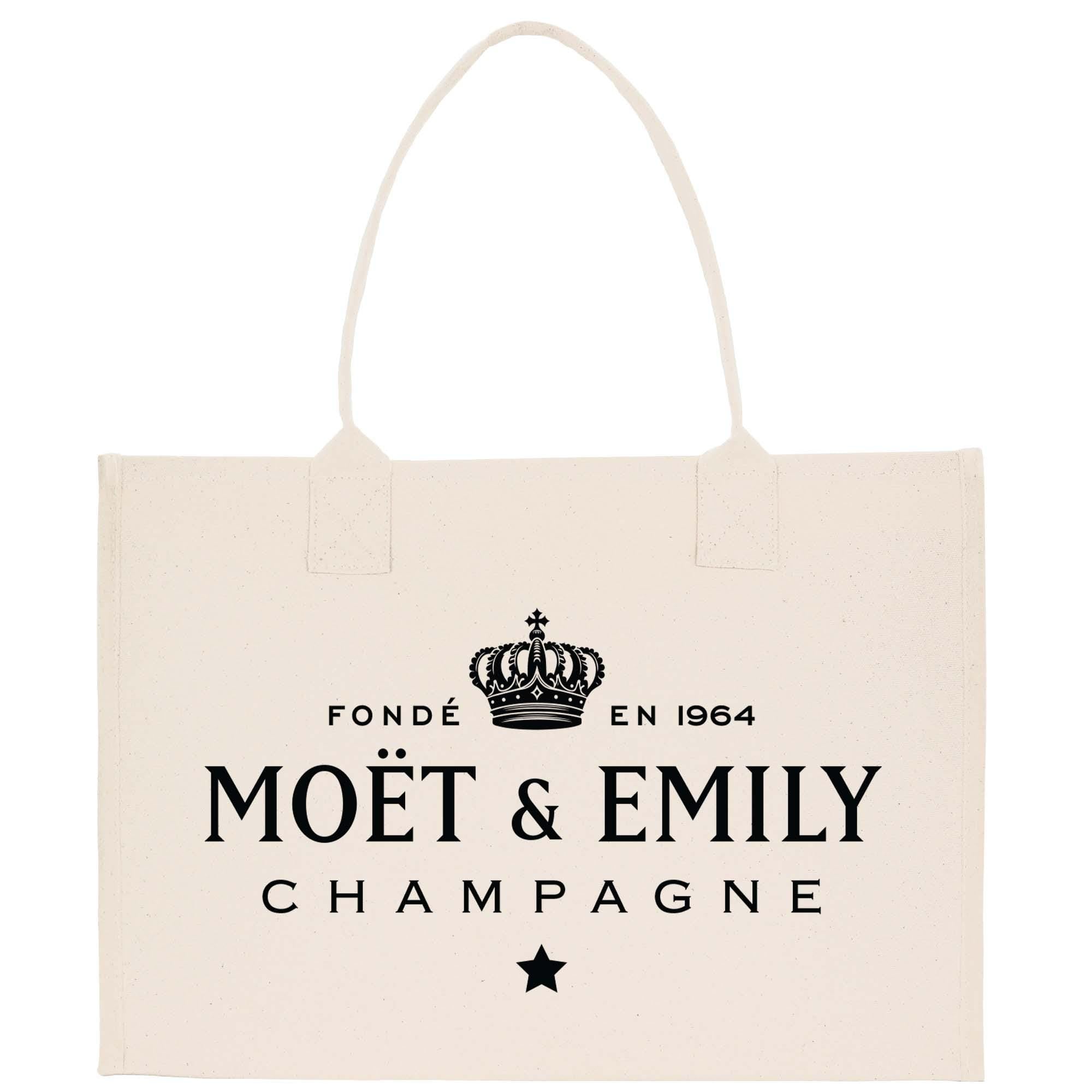 a white shopping bag with a crown on it