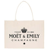 a white shopping bag with a crown on it