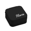 A black, square-shaped container with the name "Maria" written on it in white text.