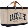 a large canvas bag with a pair of paddles on it