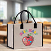 a bag with a picture of an apple on it