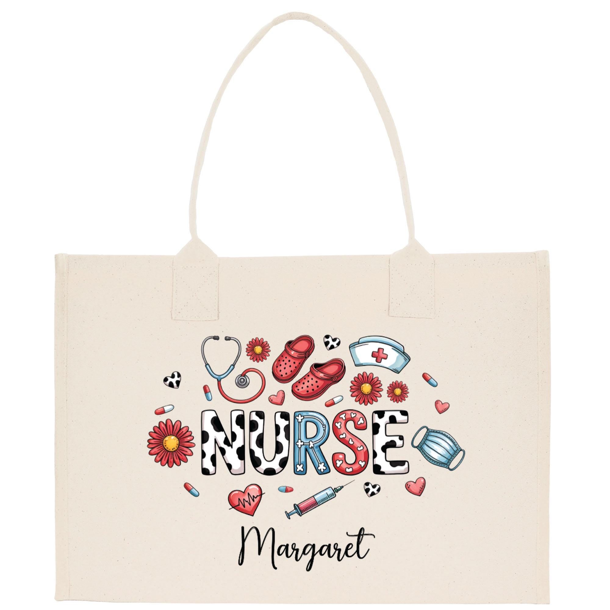 a white bag with a nurse&#39;s message on it