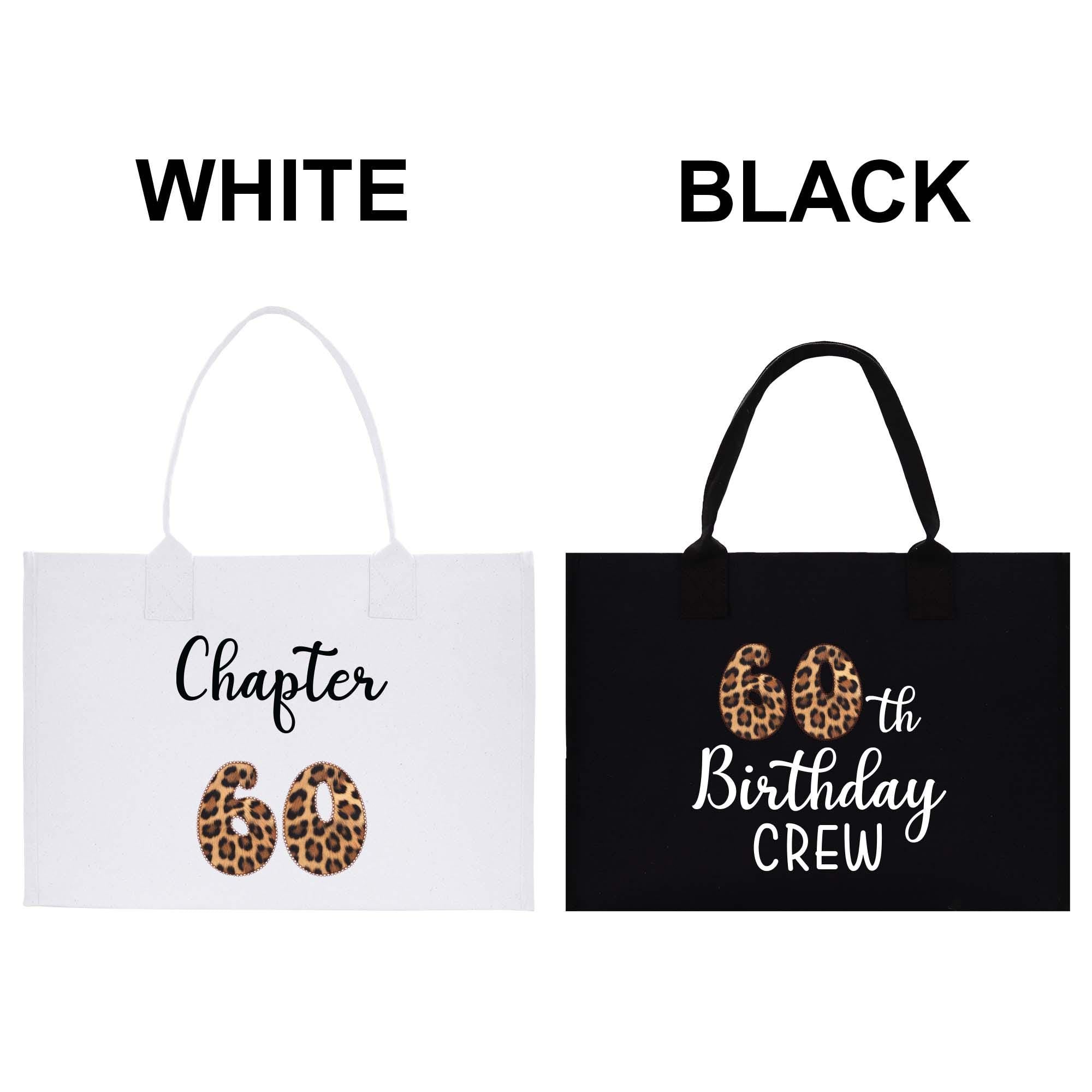 a black and white shopping bag with leopard print