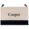a black and white bag with the word cooper printed on it