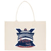 a tote bag with a cruise ship on it