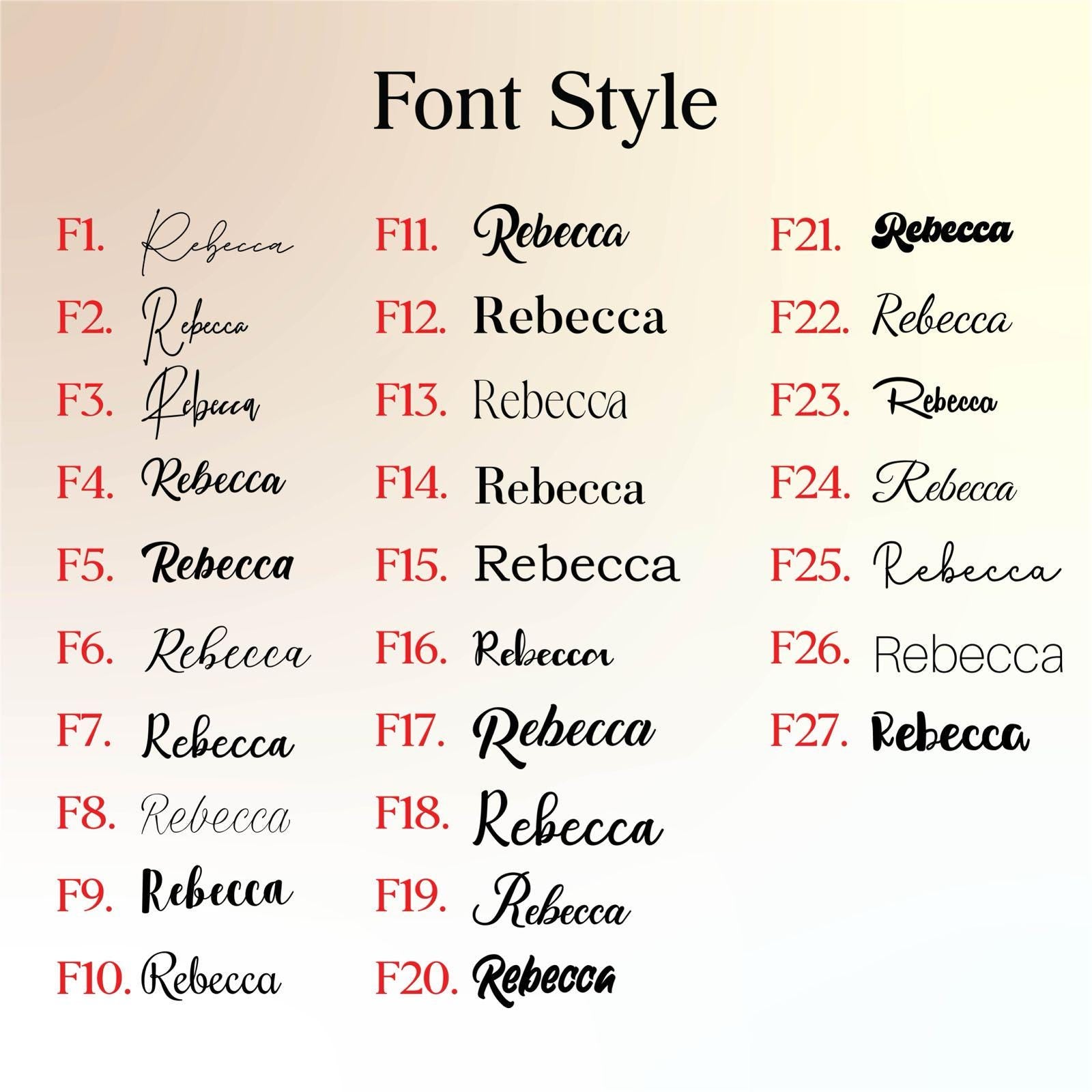 the font styles of font styles