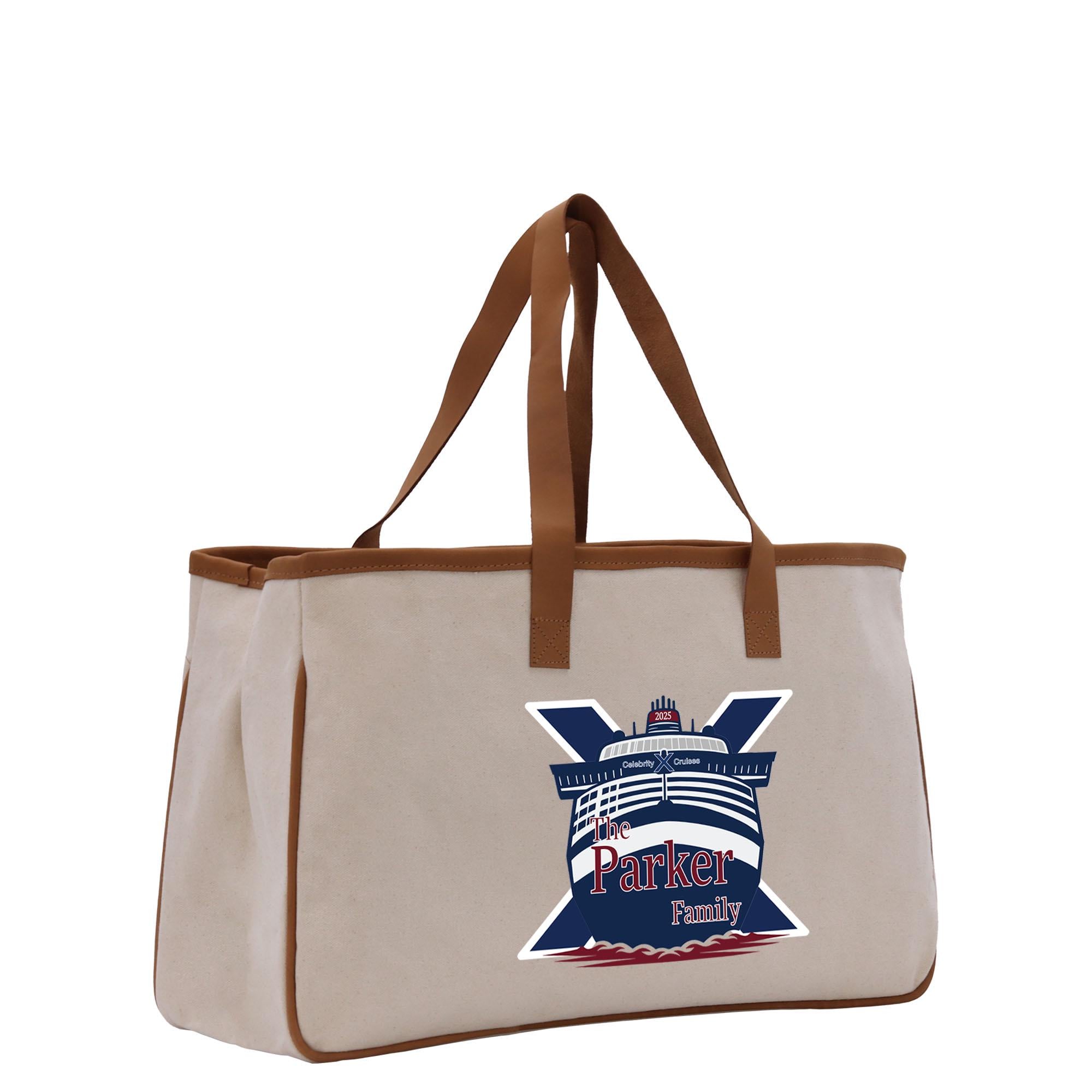 a bag with a picture of a boat on it
