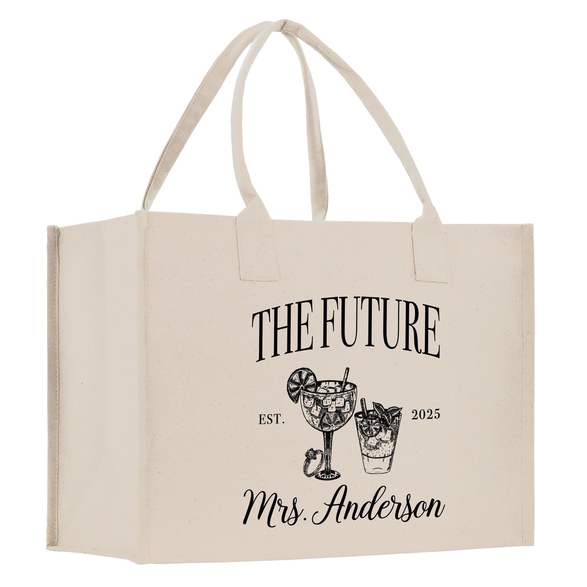 a white shopping bag with the words, the future mrs anderson