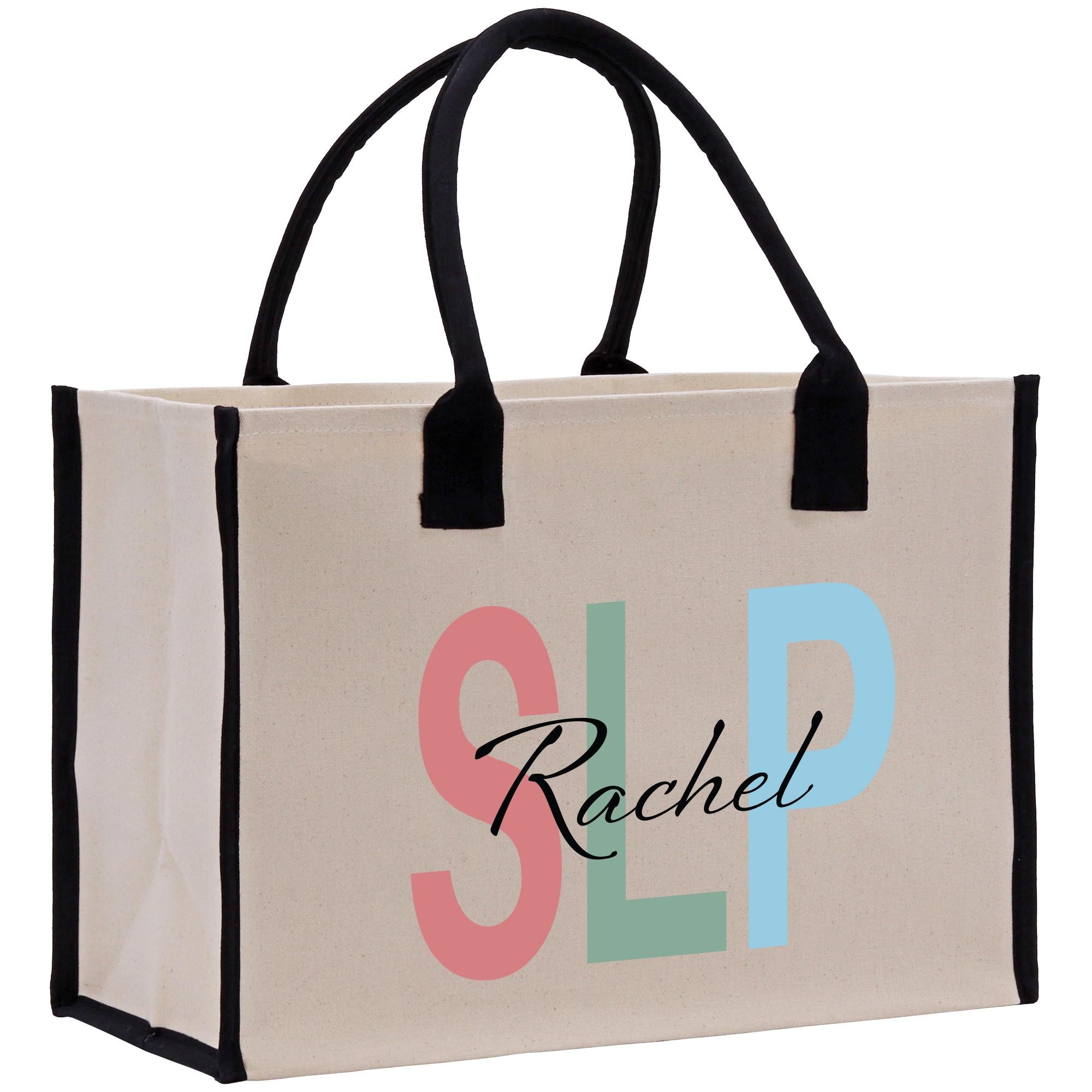 a bag with the word rachel on it