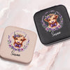 two tins with a picture of a dog on them