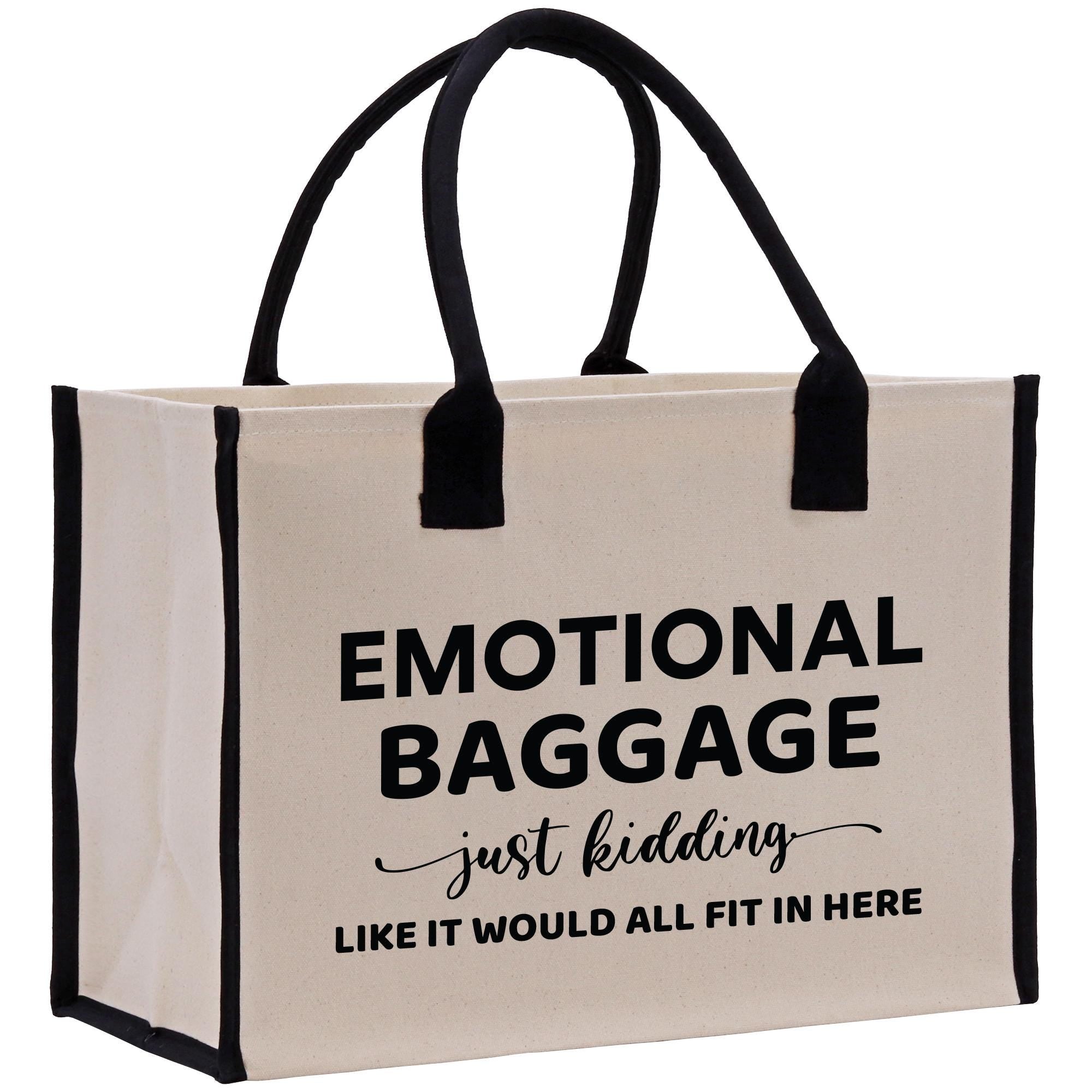 a white bag with black handles that says,&#39;i like it would all fit