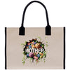 a tote bag with the words mother surrounded by flowers