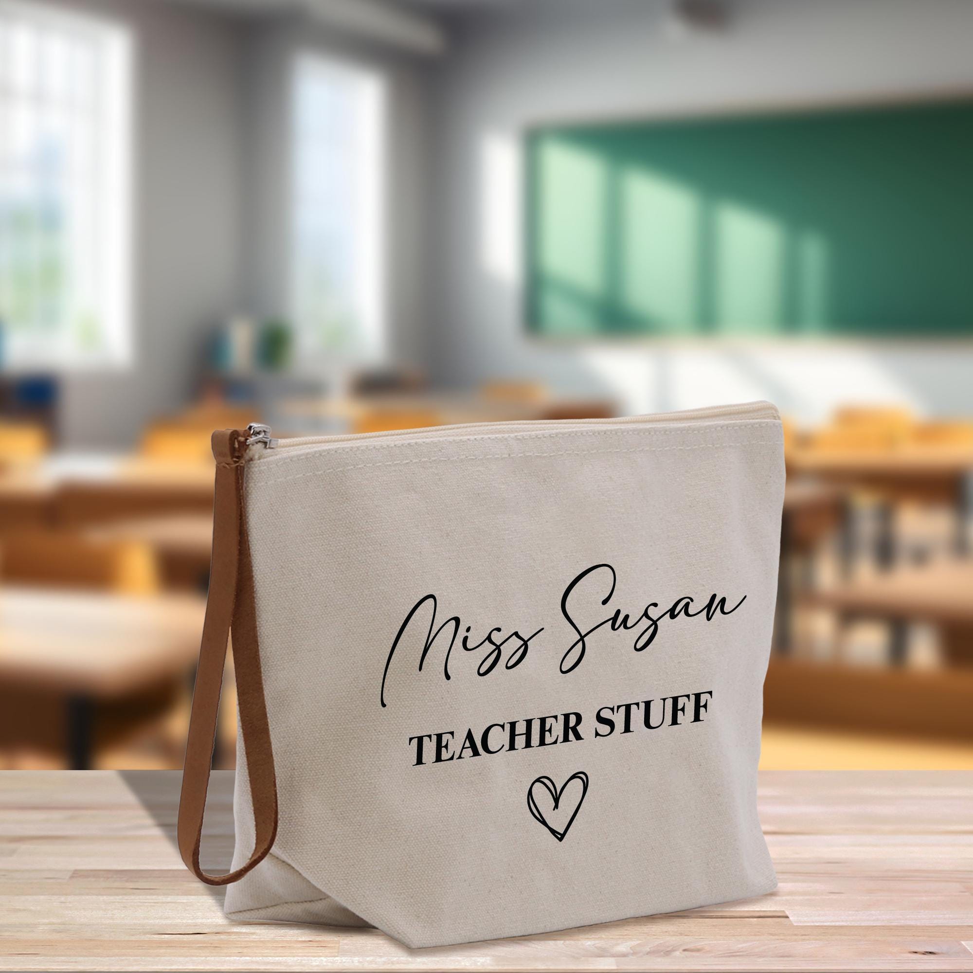 a white bag with a message on it sitting on a table