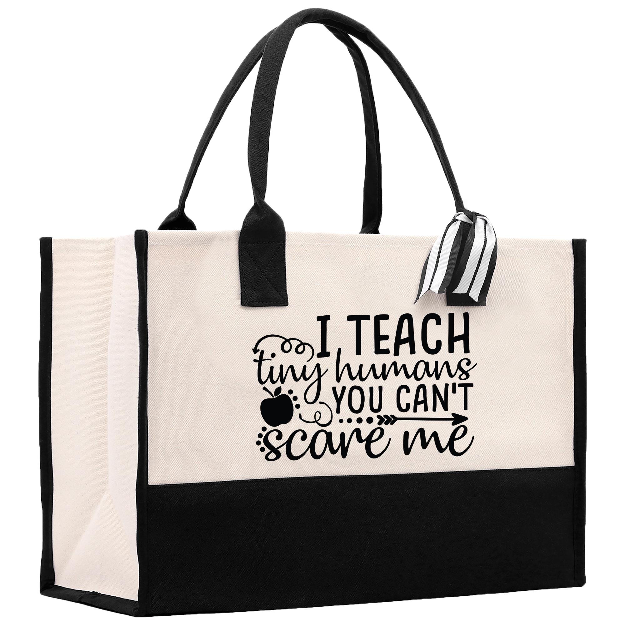 a black and white bag with a quote on it