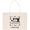 a tote bag with a sewing machine on it
