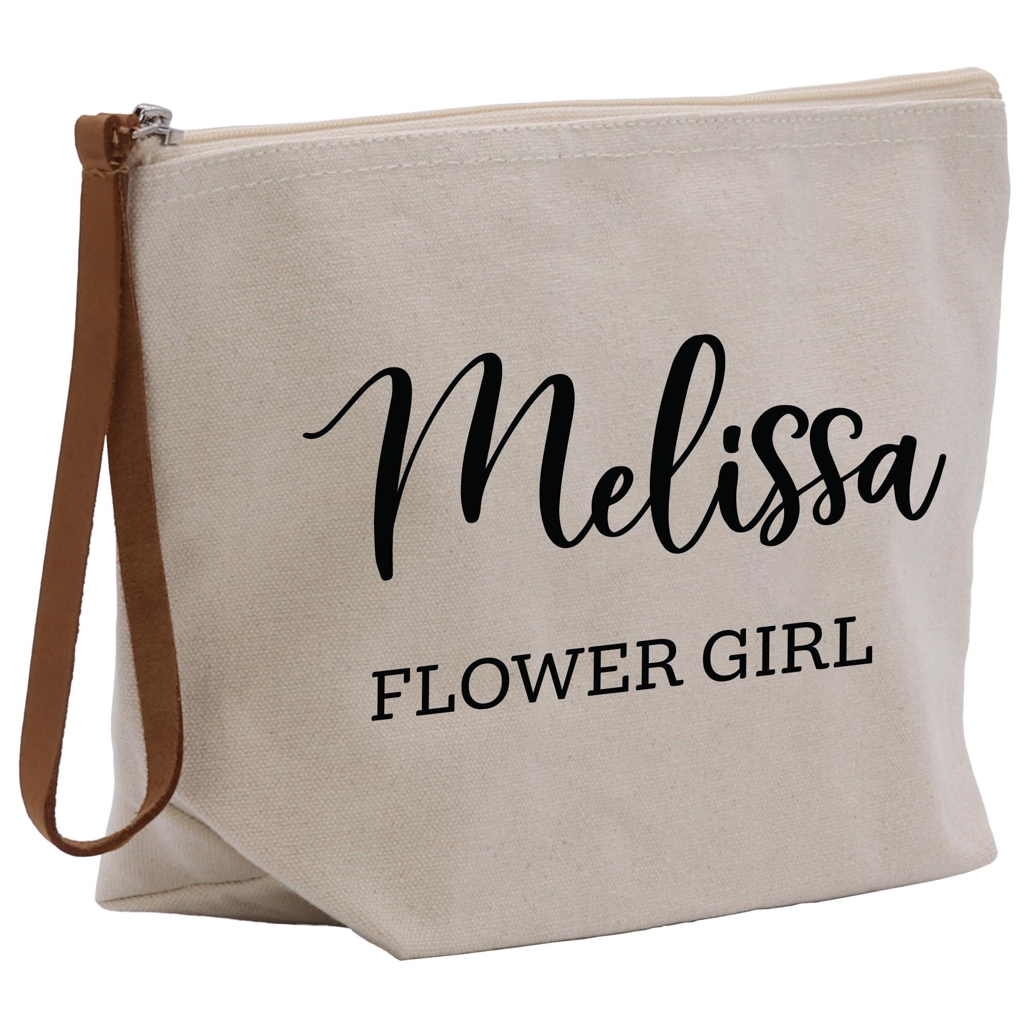 a canvas bag with a name on it