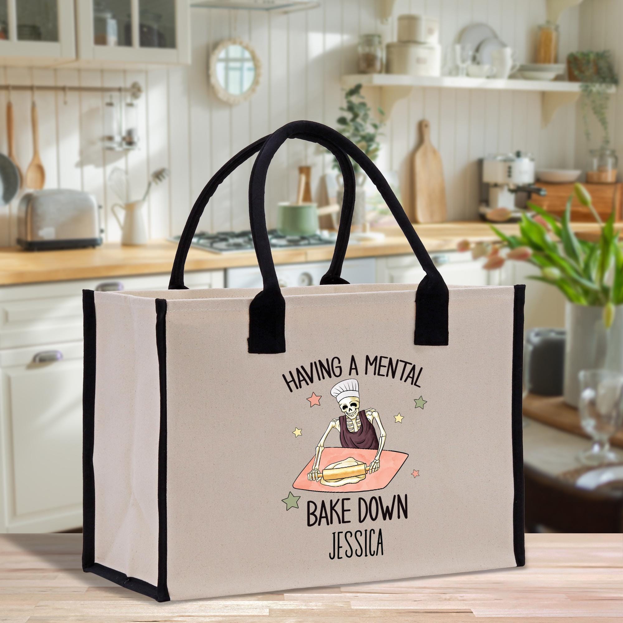 a bag with a picture of a skeleton on it