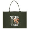 a green bag with a picture of flowers on it