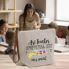 a canvas bag with the words art teacher survival kit on it