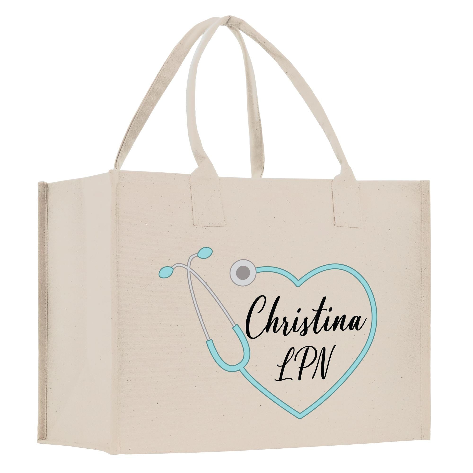 a white shopping bag with a stethoscope on it