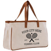 a bag with a tennis racket on it