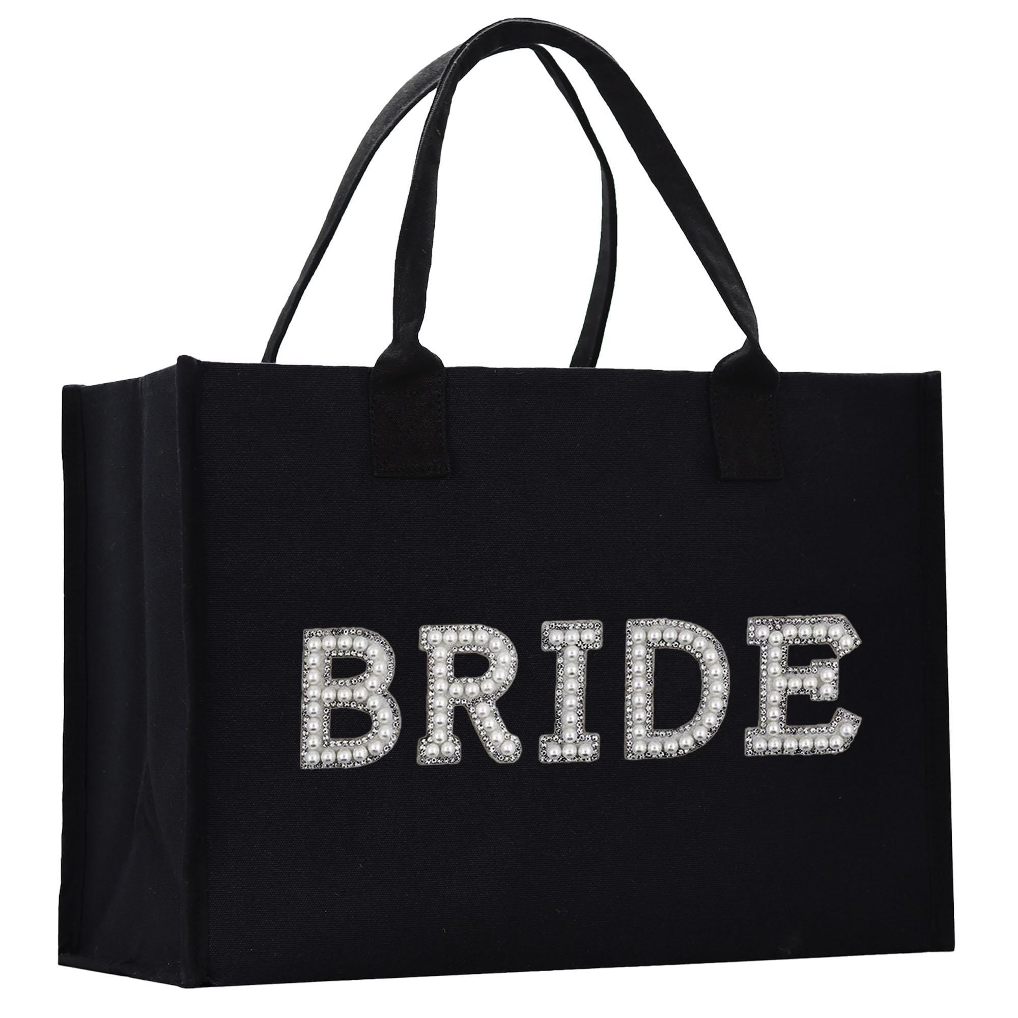 a black bag with the word bride on it