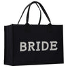 a black bag with the word bride on it
