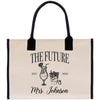 a tote bag with the words, the future mrs johnson